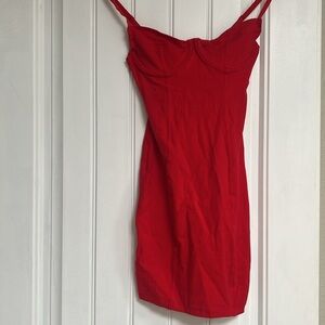 American Apparel corset top mini dress in red - size small